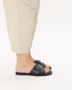 Marbella Buckle Flat Slides