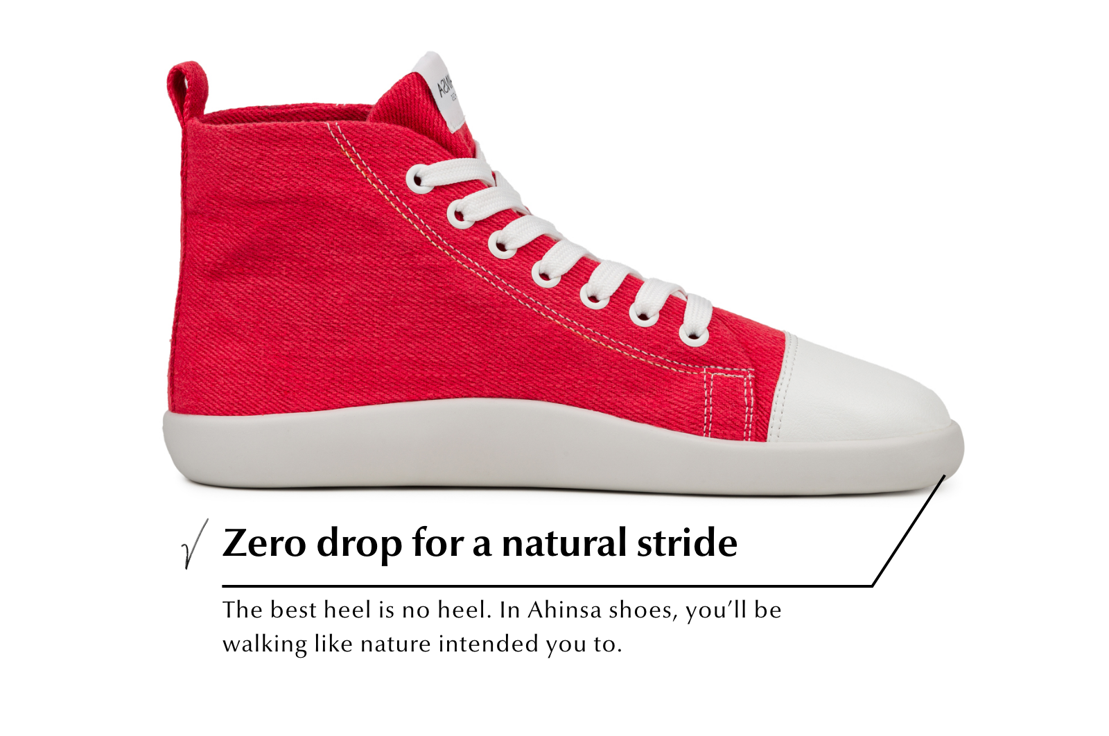 barefoot sneakers Street high-top – Red Hemp