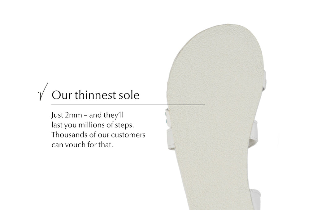 barefoot sandals Hava Preciosa white