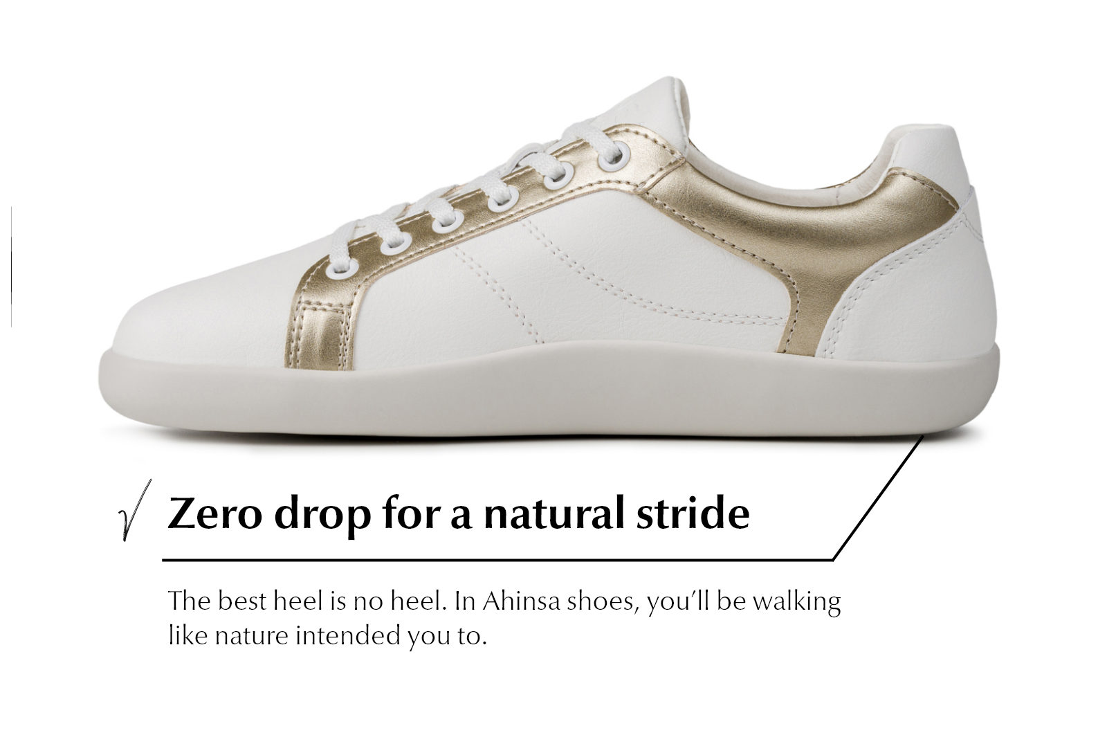 Pura Play barefoot Sneakers Gold Trim