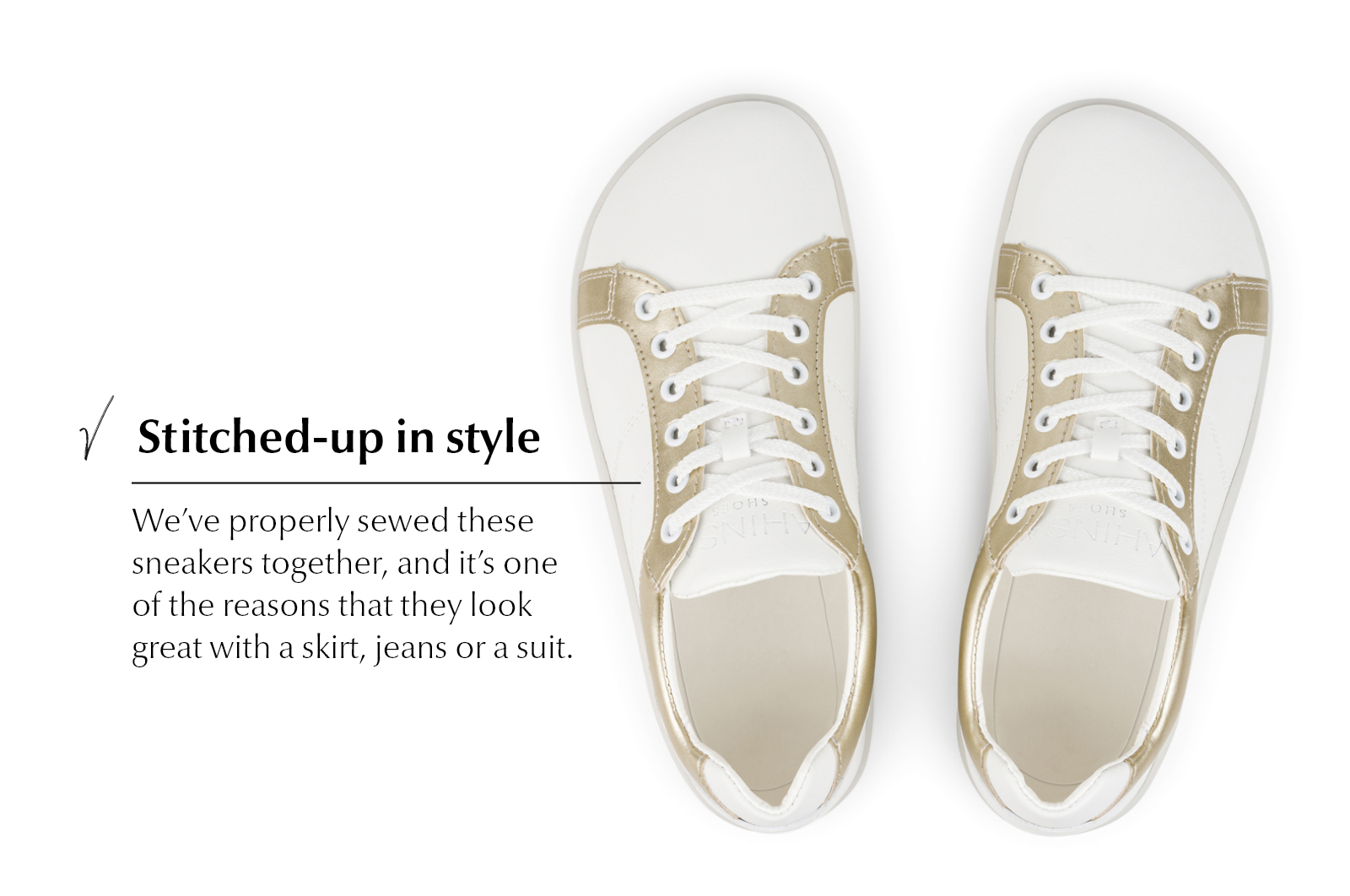 Pura Play Comfort sneakers Gold Trim