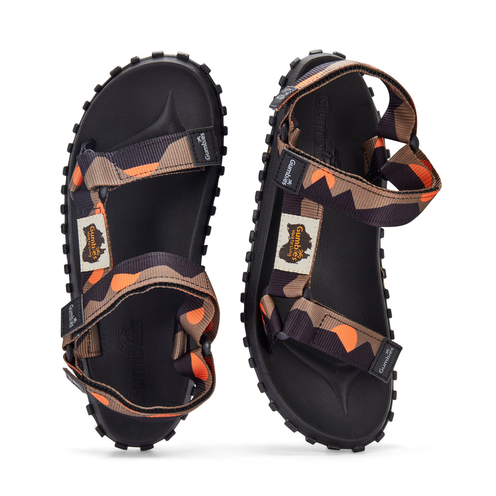 Scrambler Sandals - Khaki & Orange