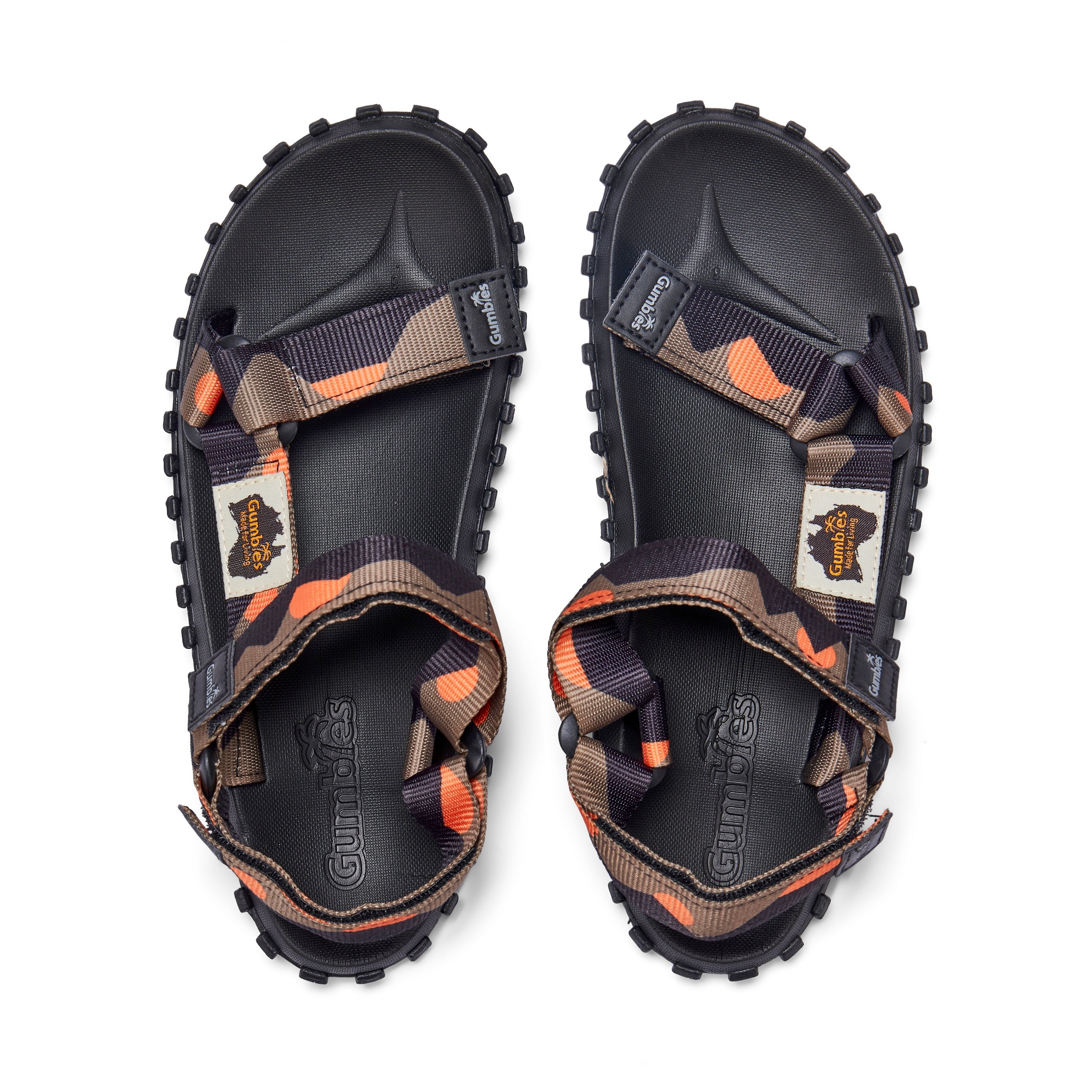 Scrambler Sandals - Khaki & Orange