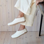 Shoe with leather sole - Off white
