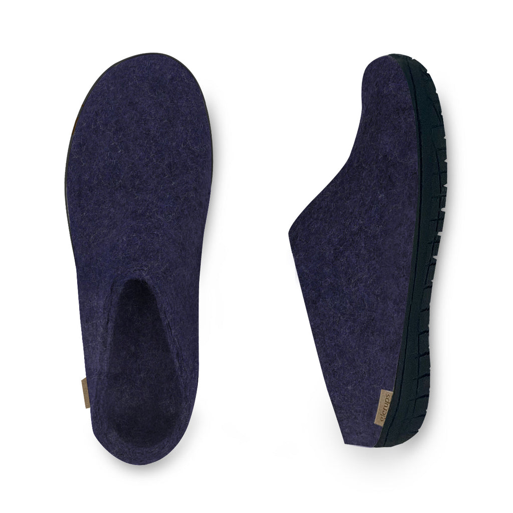 Slip-on with natural rubber sole - black - Purple
