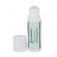 White roll-on bottle labeled Sombra Warm Therapy for arthritis and back pain with cap removed.