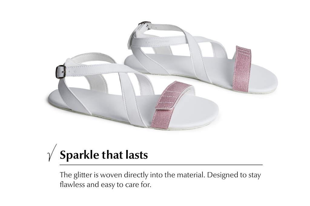 Barefoot Sandals Hava Sparkle – White