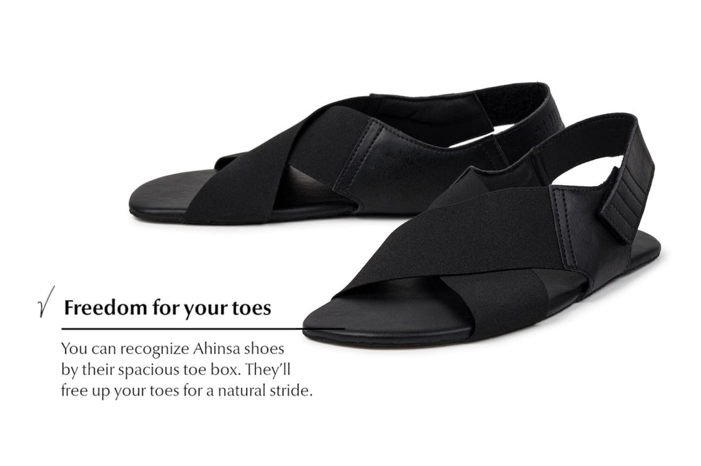 Suna barefoot sandals black