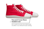 barefoot sneakers Street high-top – Red Hemp