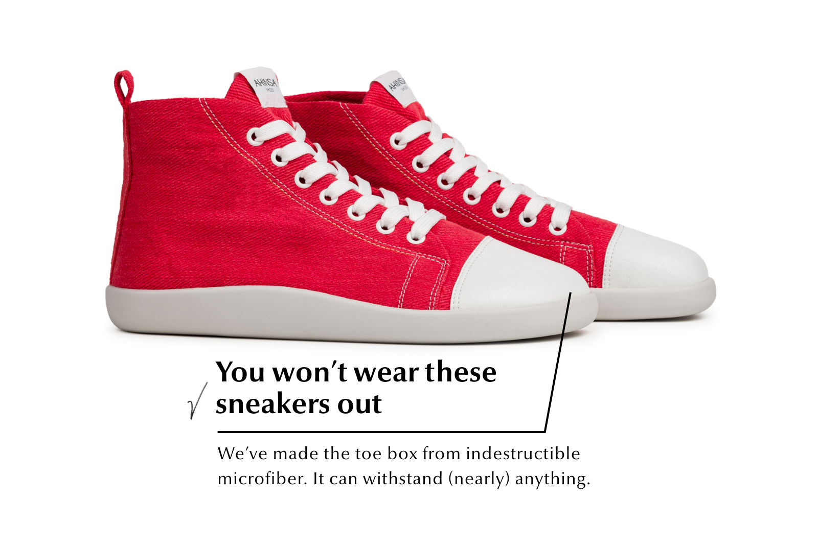 barefoot sneakers Street high-top – Red Hemp