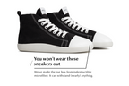 barefoot sneakers Street high-top – Black Hemp