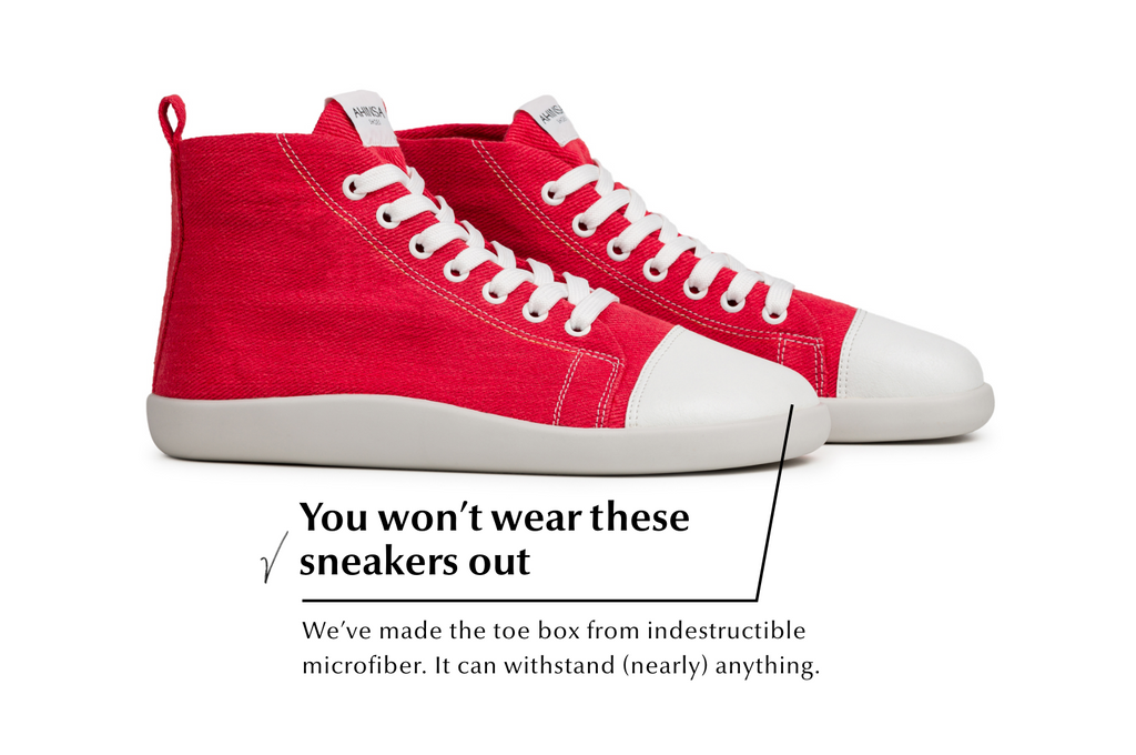 Comfort sneakers Street high-top – Red Hemp