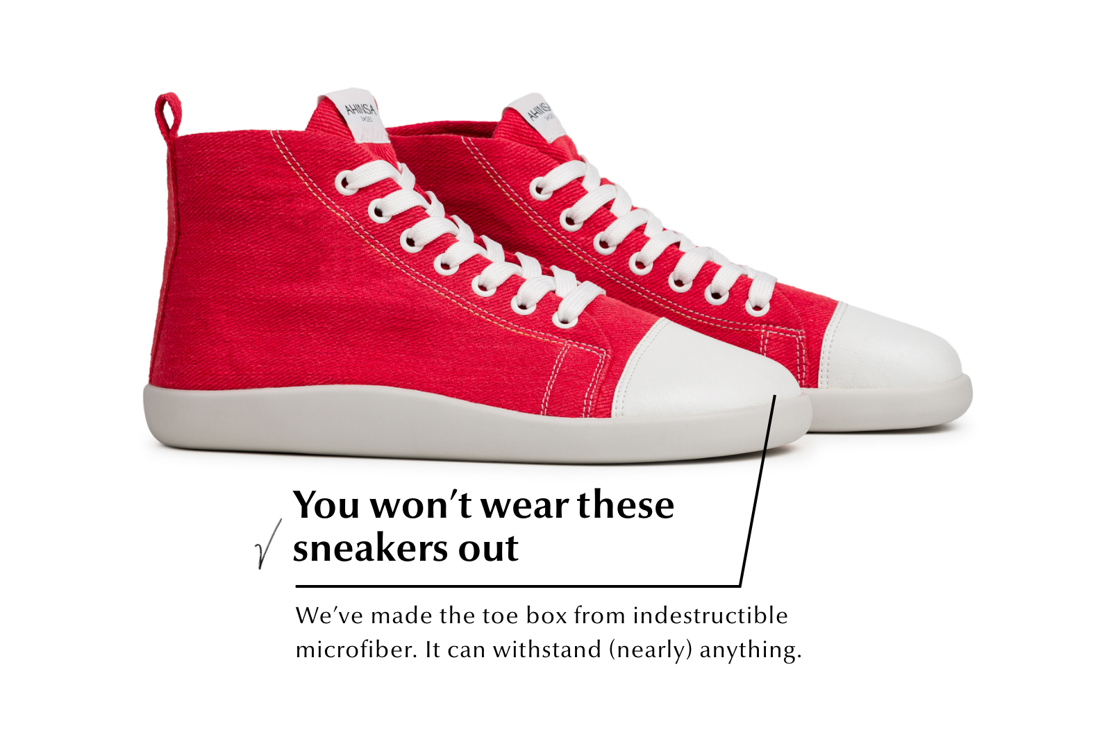 Comfort sneakers Street high-top – Red Hemp