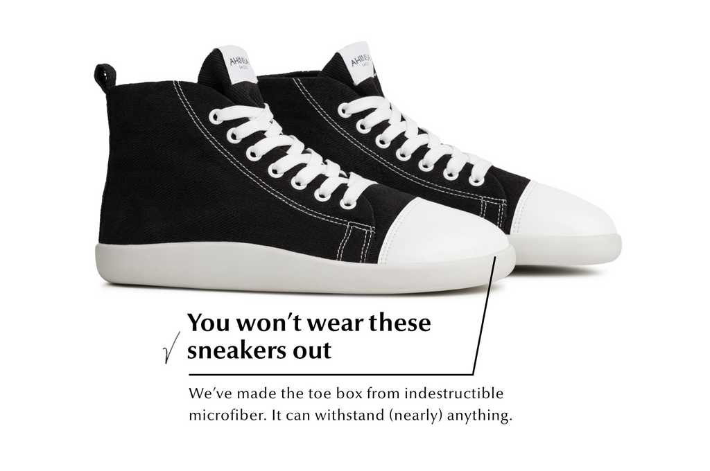 Comfort sneakers Street high-top – Black Hemp