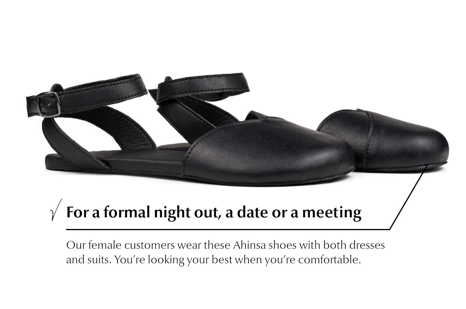 Ballerina Comfort dress shoes black