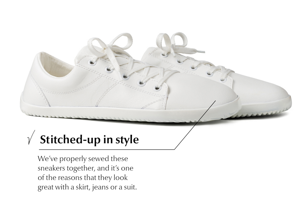 Vida barefoot white sneakers