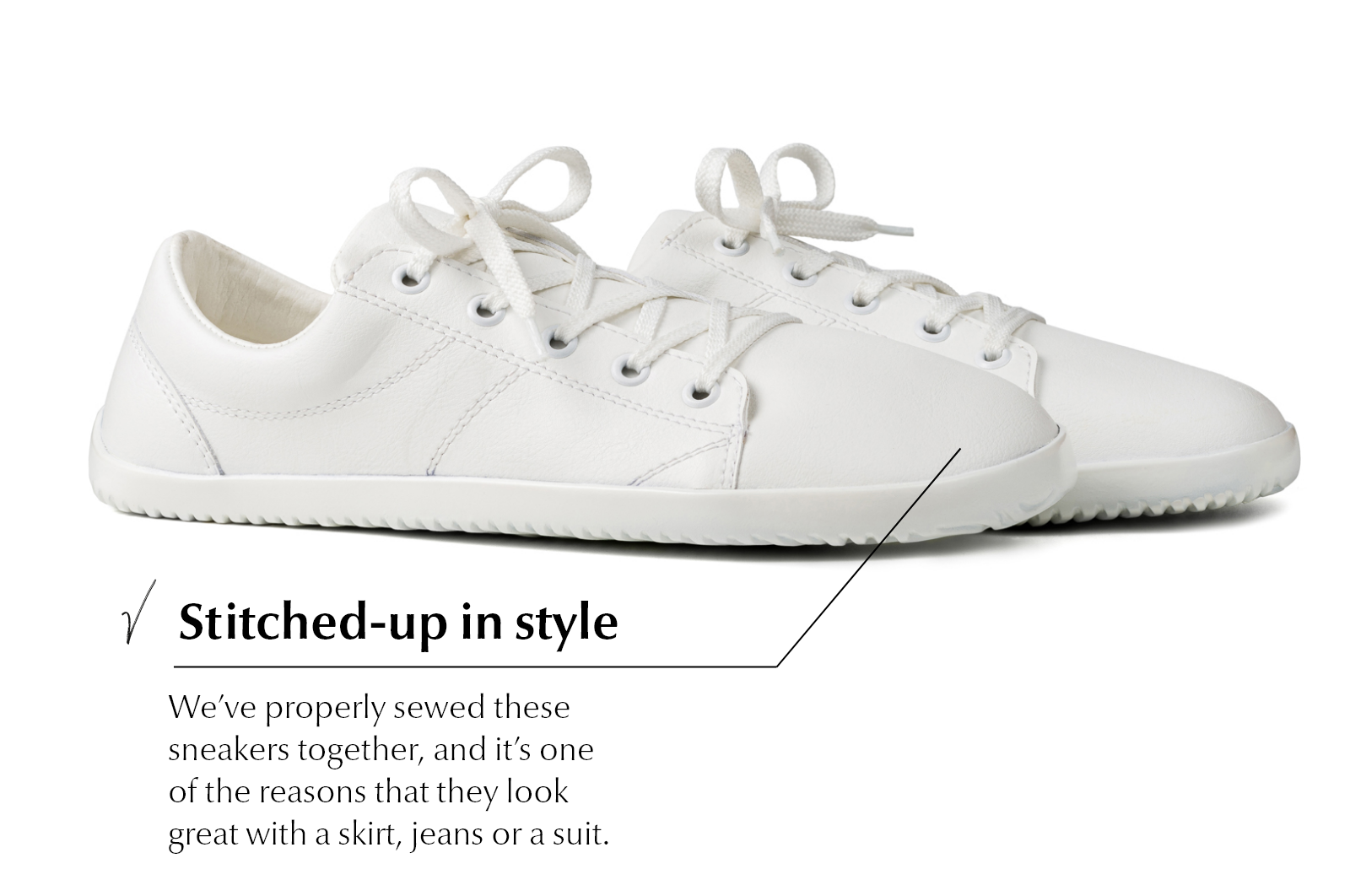 Vida barefoot white sneakers