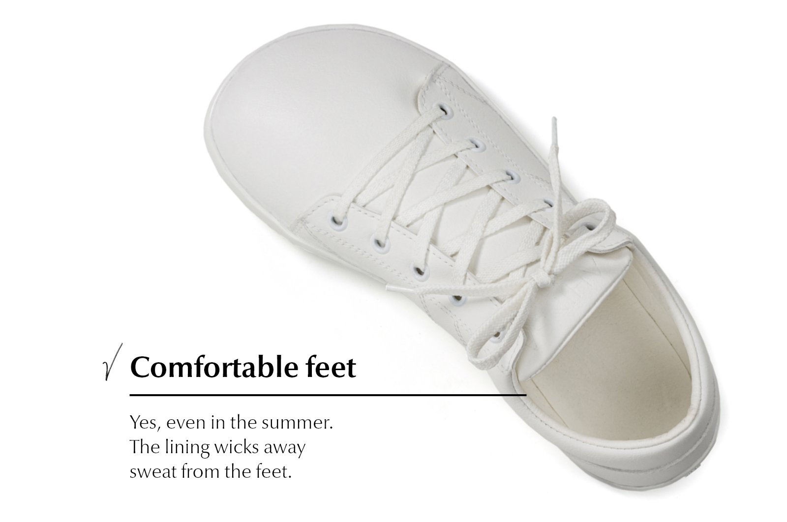Vida barefoot white sneakers
