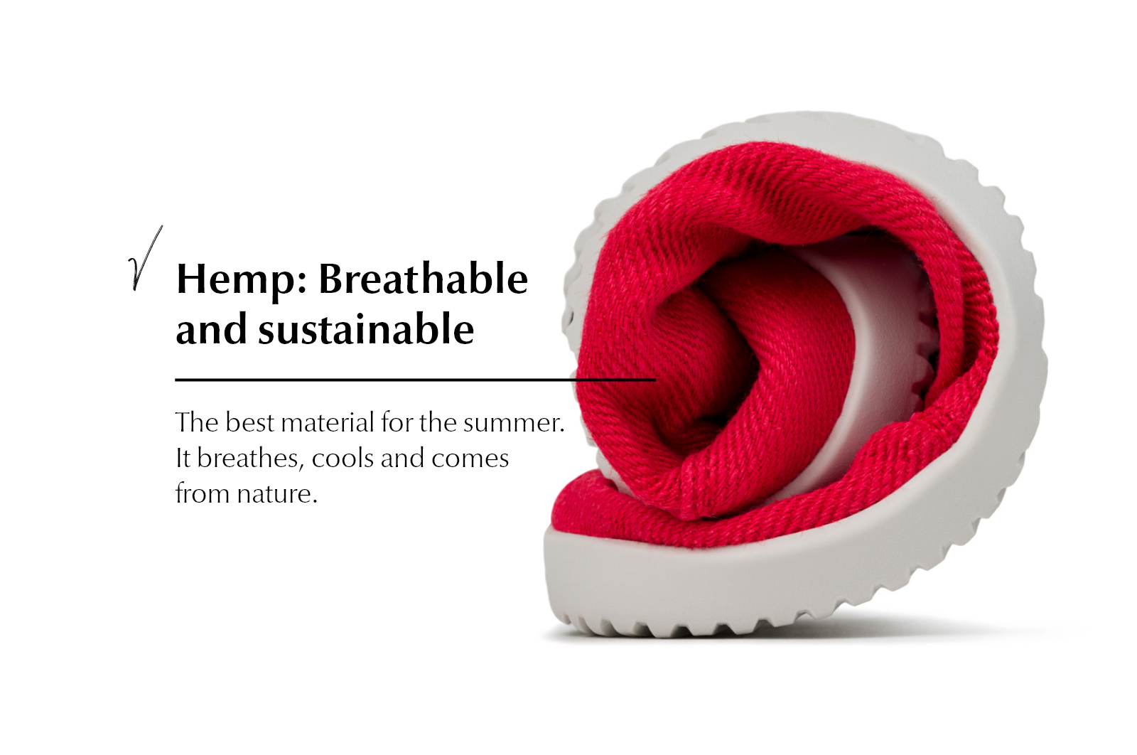 Vida Hemp Comfort red sneakers