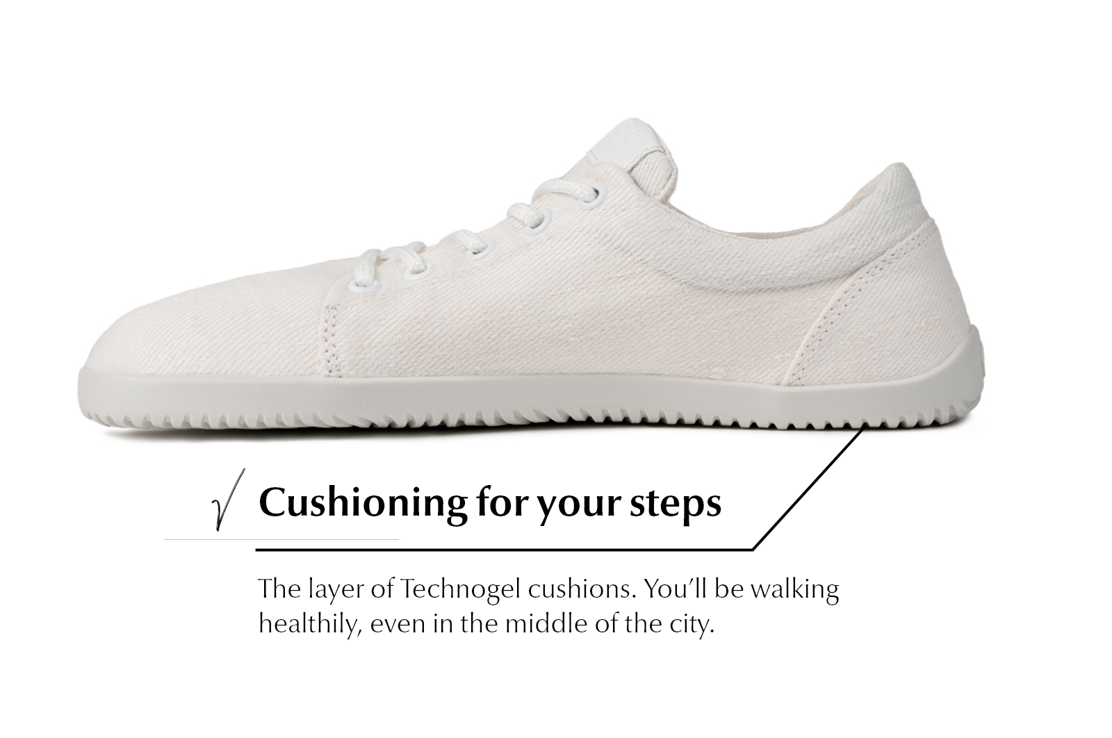 Vida Hemp Comfort white sneakers