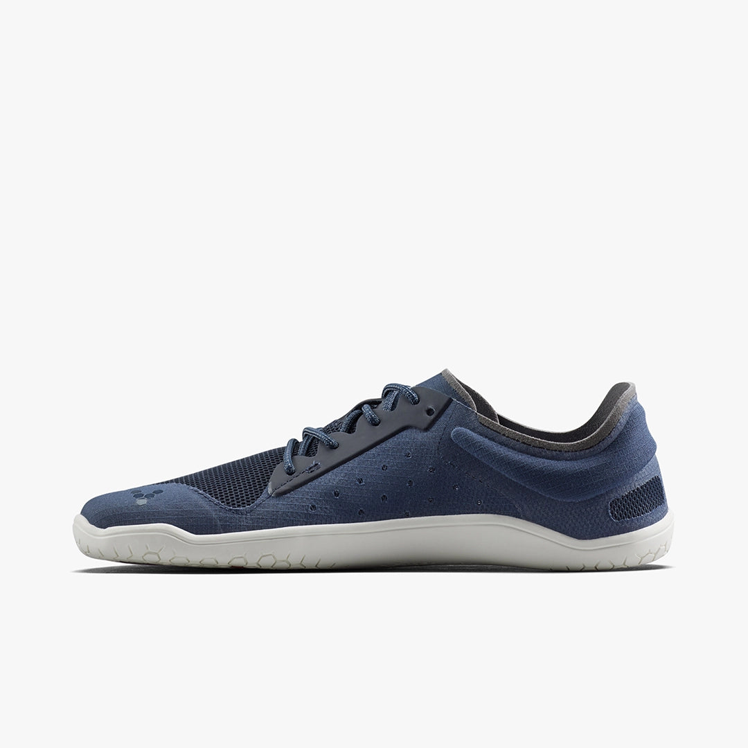 Midnight blue Vivobarefoot Primus Lite 3.5 women's athletic shoe with white sole.