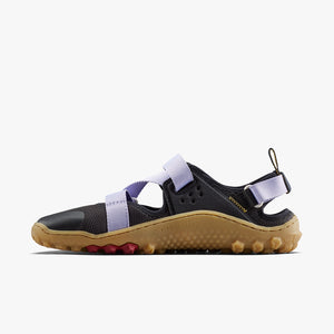 Purple Heather athletic sandal with adjustable straps, black toe cover, and textured gum sole.