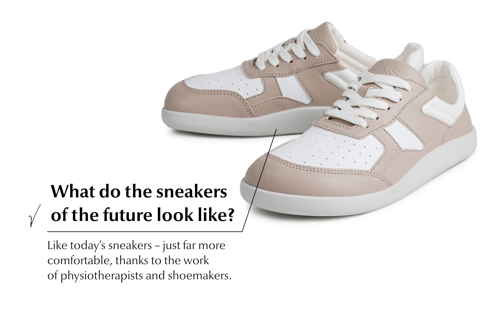Barefoot Sneakers Yuva Beige & White