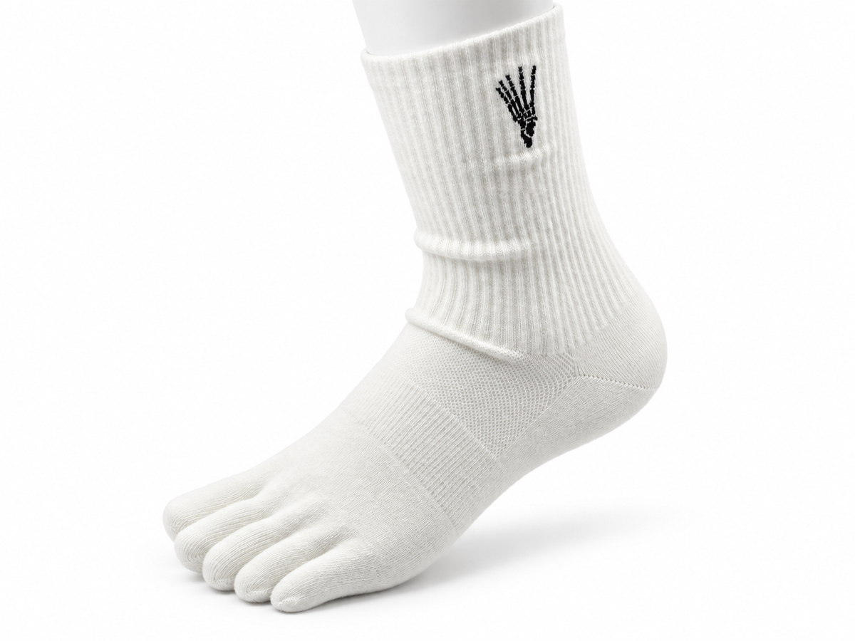 Correct Toes® Crew Merino Wool Socks - White