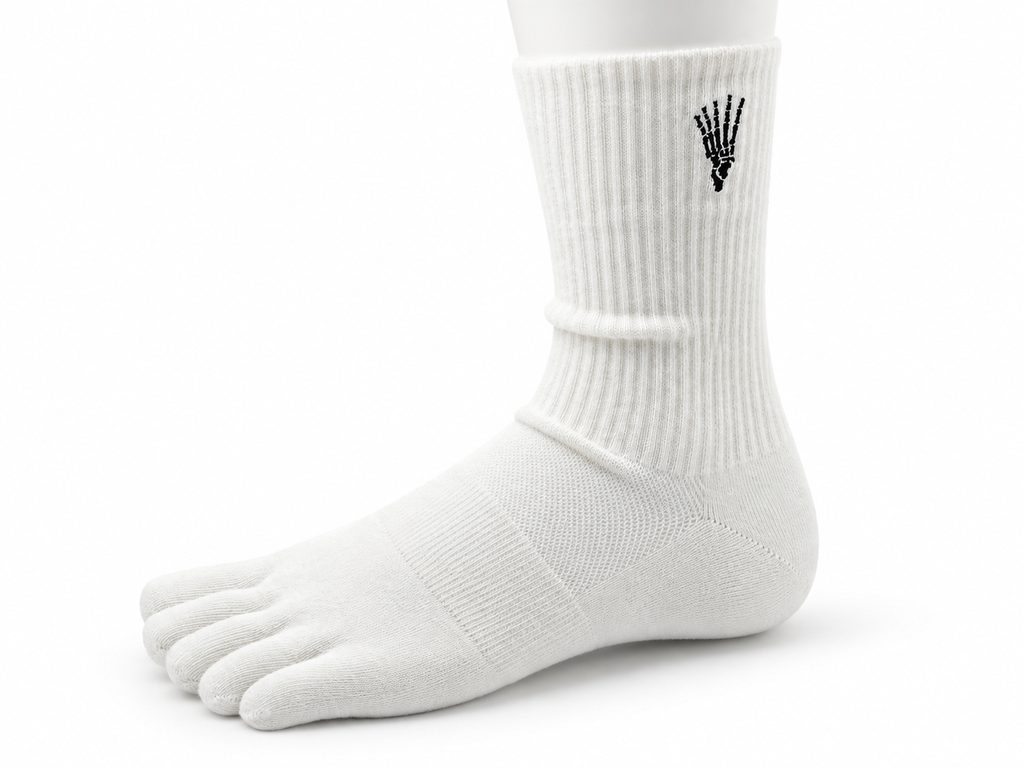 Correct Toes® Crew Merino Wool Socks - White