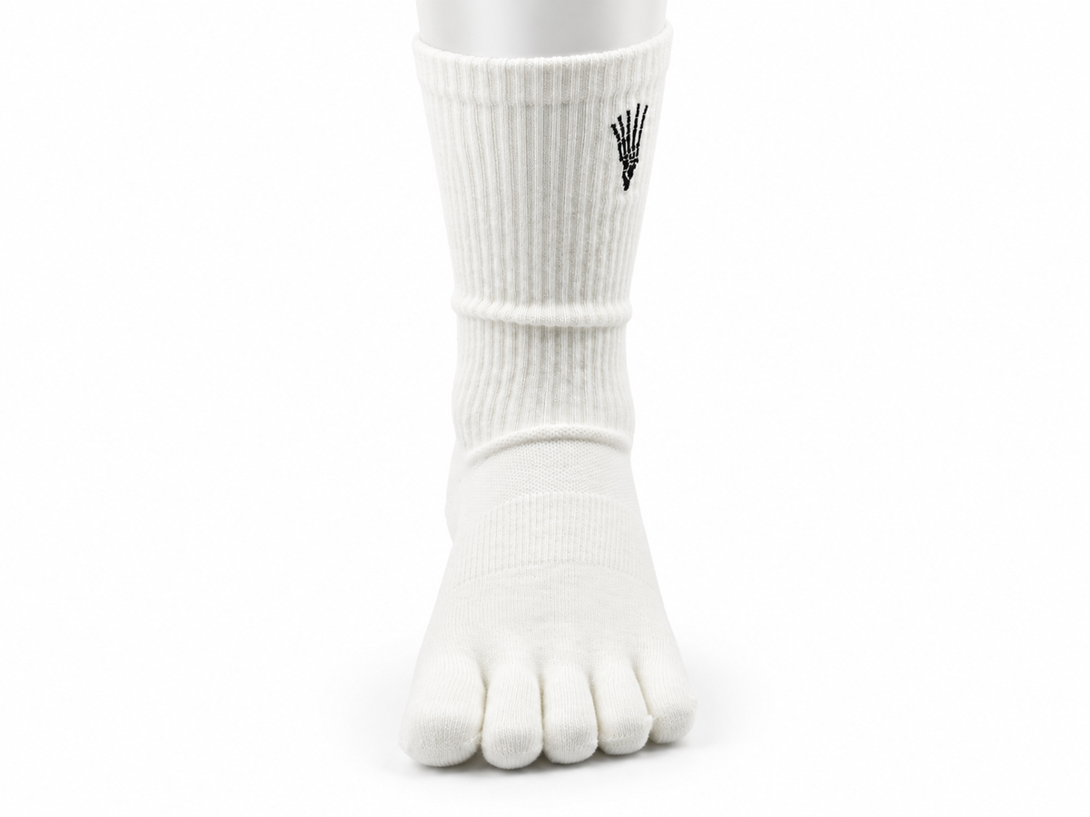 Correct Toes® Crew Merino Wool Socks - White
