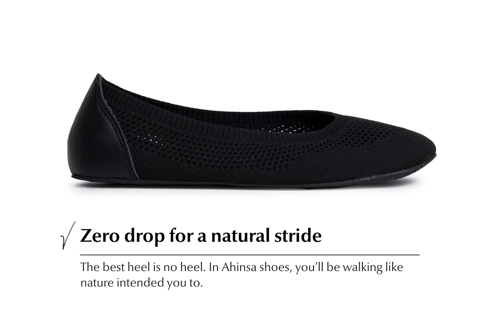 Barefoot Knit Ballet Flats Softy Black
