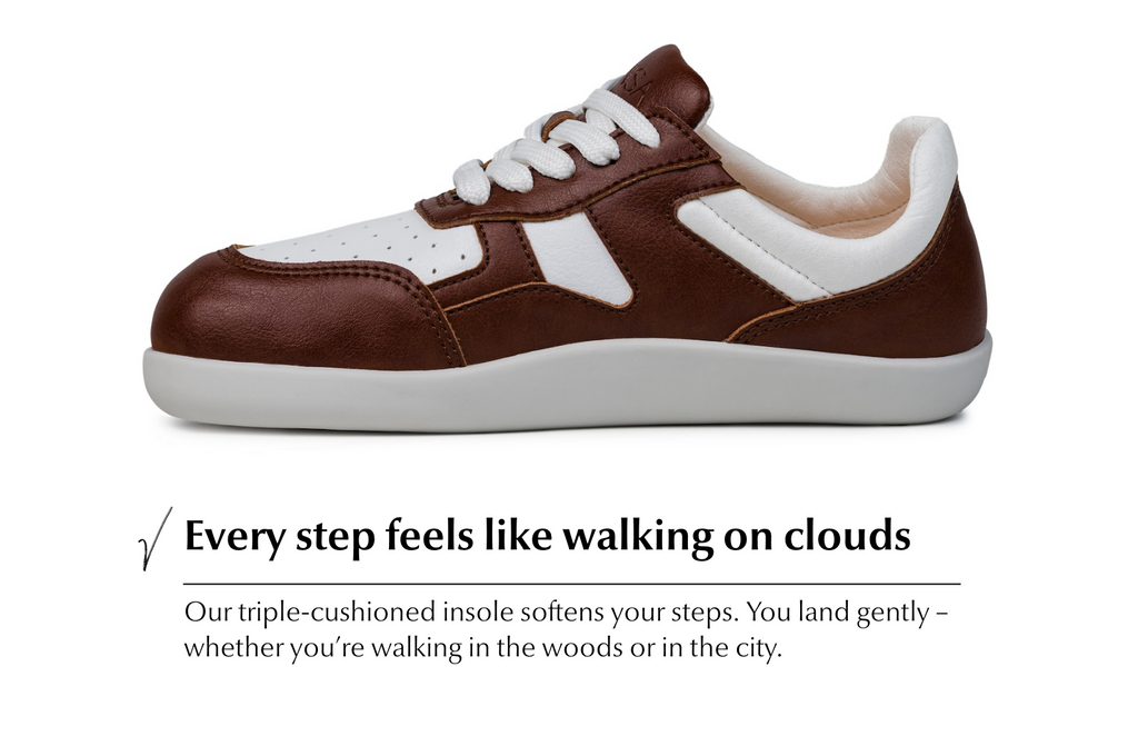 Yuva Comfort Sneakers Brown & White