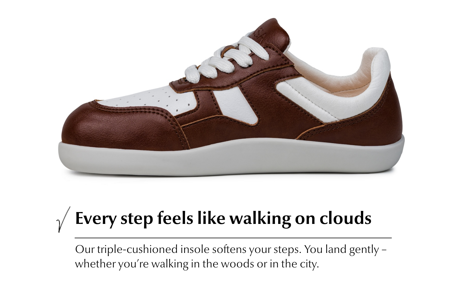 Yuva Comfort Sneakers Brown & White