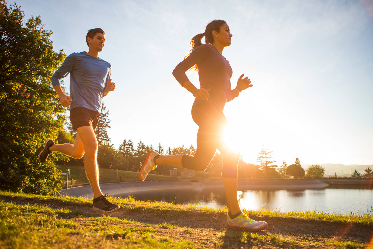 running outdoors lake Correct Toes