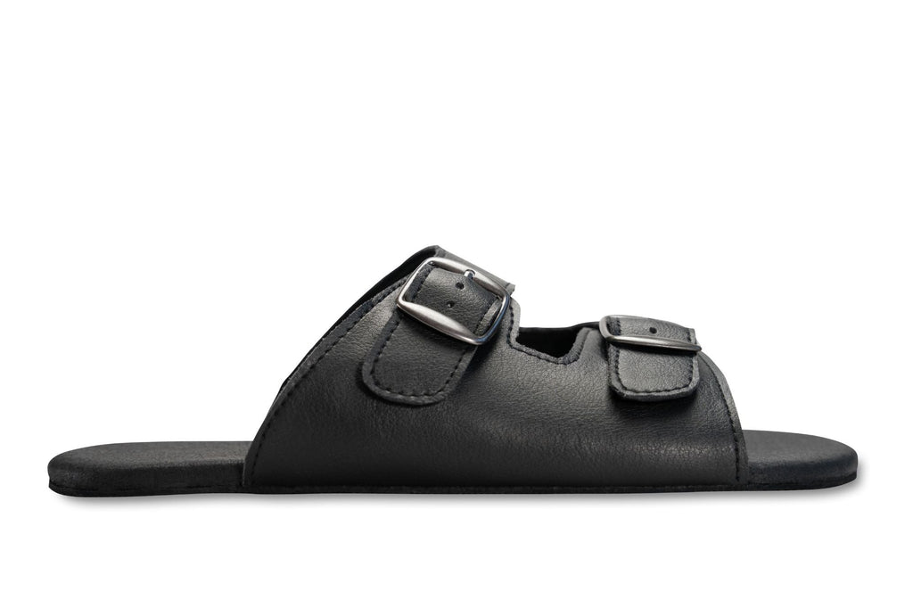 barefoot slip-on sandals black