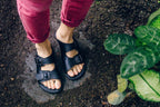 barefoot slip-on sandals black