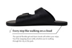 Comfort slip-on sandals black