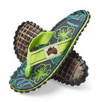 Islander Flip-Flops - Lime Hibiscus