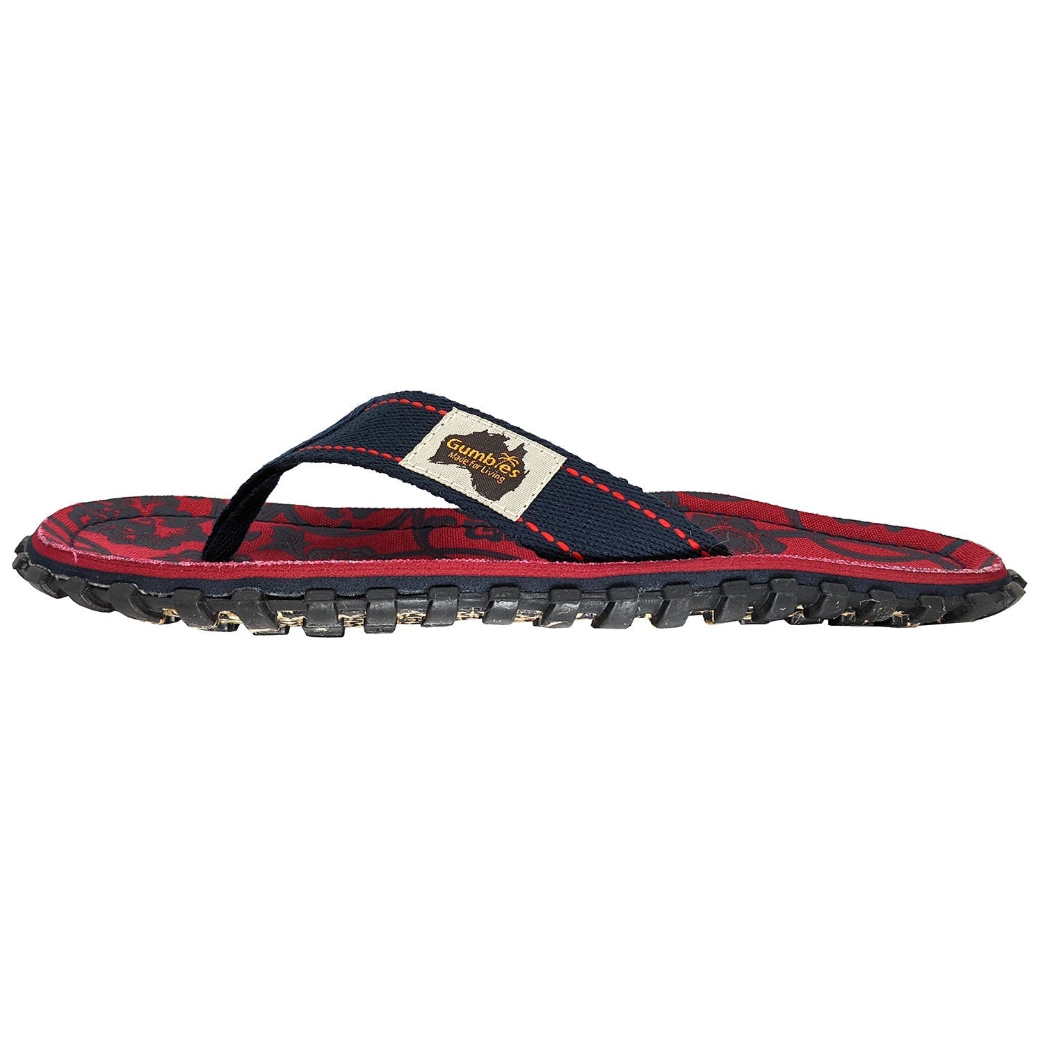 Islander Flip-Flops - Red & Blue Rose