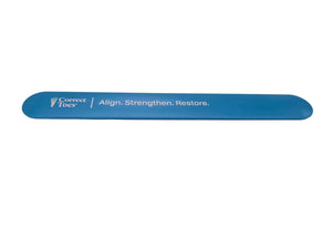 Blue nail file with Correct Toes Logo