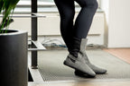 barefoot grey nubuck mid-calf boots