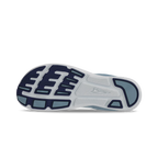 Dark blue and white athletic shoe sole with textured tread pattern and Altra logo.