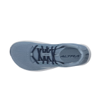 Dark blue breathable mesh running shoe with black laces and cushioned sole.